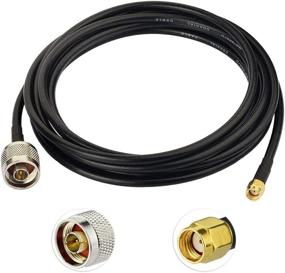 img 3 attached to 🔌 High-Speed RP-SMA Male to N Type Male Coaxial Extension Cable - 10ft RG58 for Improved Connectivity with Yagi WiFi LoRa Antenna Routers