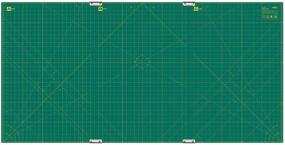 img 3 attached to OLFA 35x70 Inch Connecting Grid Rotary Cutting Mat Set - Self Healing Double Sided Cutting Mat with Grid for Fabric & Sewing, Designed for Use with Rotary Cutters (Green)