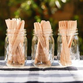 img 2 attached to 🌱 Eco-Friendly Wooden Forks: 100-Pack 6" Length, Compostable & Biodegradable Utensils for Parties and Camping