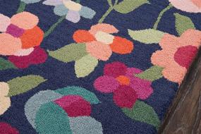 img 2 attached to 🏞️ Momeni Newport Collection Navy Runner Area Rug, 2'3" x 8'0