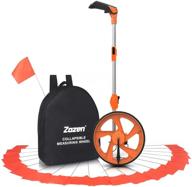 📏 zozen distance measuring wheel with marking flags: industrial measure wheel in feet and inches, comes with carrying bag logo