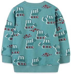 img 3 attached to 👕 LittleSpring Boys Long Sleeve Cartoon Pullover Sweatshirt – Casual and Stylish