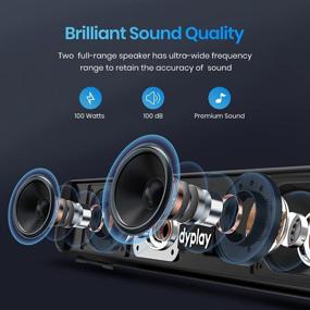 img 3 attached to 🔊 Dyplay Soundbar: 20-inch 100W Wall Mountable Sound Bar for TV - Superior Audio Quality, Multiple Connection Options & Gaming Mode