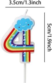 img 1 attached to 🎂 Children's Cute Birthday Cake Candle - Rainbow Number 0-9 - Party Cake Decoration (Number 4)