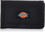 dickies trifold wallet black fabric logo