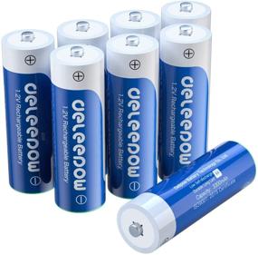 img 4 attached to 🔋 Deleepow AA Rechargeable Batteries NiMH 3300mAh 1.2V - High Capacity 1200 Cycles - Pack of 8 (Batteries Only)