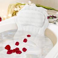 bathif bath pillow: neck and back support for soaking tubs, with 3d comfty quick 🛀 dry fabric, 6 non-slip suction cups - perfect shower pillow for hot tubs, bathtubs, and home spa logo