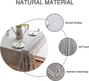 img 2 attached to 🍽️ Modern MoMA Lattice Tablecloth for Stylish Rectangular Kitchens