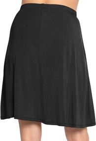 img 2 attached to Flowy Comfort: Knee Length A-Line Skirt for Women, S-5XL