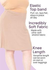 img 1 attached to Flowy Comfort: Knee Length A-Line Skirt for Women, S-5XL