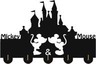 mickey door hooks: disney mickey mouse cartoon coat hooks & key holder - stylish wall décor with 5 hooks - perfect gift for entryway & living room, supports up to 20lb логотип