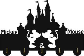 img 4 attached to Mickey Door Hooks: Disney Mickey Mouse Cartoon Coat Hooks & Key Holder - Stylish Wall Décor with 5 Hooks - Perfect Gift for Entryway & Living Room, Supports up to 20LB