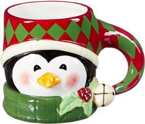 img 1 attached to Certified International 3D Figural Mugs Set - Santa, Snowman, Penguin & Bear: Multicolor 3-D Delight!