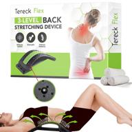 👨 tereck flex back stretcher - lower back pain relief device with 3-level lumbar stretching - spinal decompression for men and women - ideal for scoliosis, sciatica, and herniated discs логотип