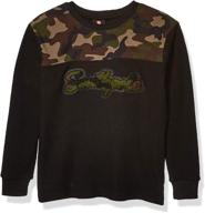 boys' southpole crewneck thermal pattern 👕 sleeve apparel at tops, tees & shirts logo