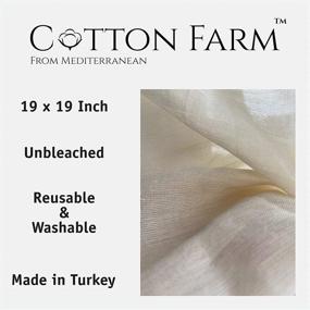 img 1 attached to 🧀 Premium Quality Cheesecloth - Grade 100 Cotton Farm, Ultra Fine, Unbleached, Hemmed Edge, Reusable and Washable; Double or Single Layer - 100% Cotton (2 Pieces - Single Layer)