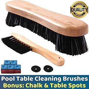 img 4 attached to Enhanced Rail Cleaning Brushes for Billiard Pool Tables - Includes Bonus Cue Chalk Cubes and Pool Table Spot Dot Stickers