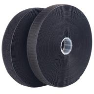 llpt sew on hook and loop tape - extra strong nylon fabric - 1 inch x 33 feet rolls - no adhesive - diy sewing for cloth, shoes, curtains, bags, sports gear - black (nhtb33) logo