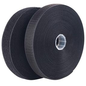 img 4 attached to LLPT Sew On Hook and Loop Tape - Extra Strong Nylon Fabric - 1 Inch x 33 Feet Rolls - No Adhesive - DIY Sewing for Cloth, Shoes, Curtains, Bags, Sports Gear - Black (NHTB33)