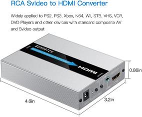 img 2 attached to 📺 SUNNATCH RCA Svideo to HDMI Converter: Upgrade Your Entertainment System with Composite and S-Video + R/L Audio in HDMI Out Converter for N64, DVD, PS2, Xbox (Aluminum)