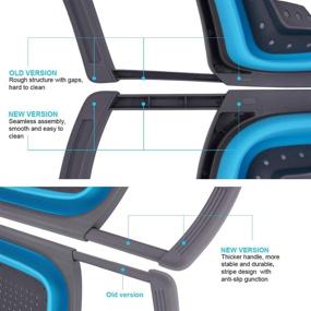 img 1 attached to 🔵 Convenient Collapsible Colander: Sink Over Strainer with Extendable Handles for Pasta/Vegetable/Fruit Draining (Blue)