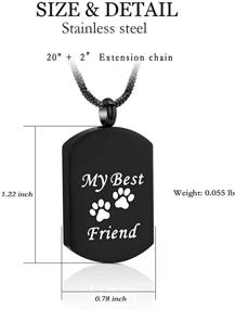 img 2 attached to 🐾 Yinplsmemory Paw Print Dog Tag Cremation Jewelry - Remembering My Best Friend with a Special Pet Memorial Necklace for Dog/Cat Ashes