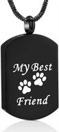 🐾 yinplsmemory paw print dog tag cremation jewelry - remembering my best friend with a special pet memorial necklace for dog/cat ashes логотип