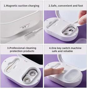 img 3 attached to Ultimate Contact Lens Cleaning Machine: Ultrasonic Cleaner with 56000hz Technology, Tear Protein Removal, USB Rechargeable - Includes Beauty Mirror