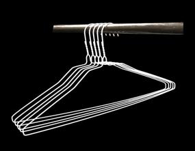 img 4 attached to 🧦 100 White Metal Hangers in Bulk: Premium 18-Inch Coated Steel Wire Hangers for Dry Cleaners