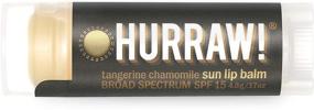 img 4 attached to 🌞 Hurraw! Sun Lip Balm (Organic, Certified Vegan, Broad Spectrum SPF 15, Tangerine, Chamomile): Zinc Oxide Protection, Gluten Free. Non-GMO, 100% Natural. Bee, Shea, Soy, and Palm Free. Made in the USA.