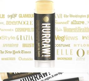 img 1 attached to 🌞 Hurraw! Sun Lip Balm (Organic, Certified Vegan, Broad Spectrum SPF 15, Tangerine, Chamomile): Zinc Oxide Protection, Gluten Free. Non-GMO, 100% Natural. Bee, Shea, Soy, and Palm Free. Made in the USA.