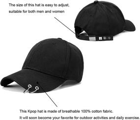 img 2 attached to Kpop Wings Tour Cap Snapback: Jimin Hat with Iron Rings - Love Yourself Album Inspired for Outdoor Activities