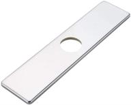 🚰 homevacious 10" chrome square stainless steel kitchen/bathroom sink faucet base plate hole cover deck plate escutcheon logo