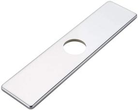 img 4 attached to 🚰 Homevacious 10" Chrome Square Stainless Steel Kitchen/Bathroom Sink Faucet Base Plate Hole Cover Deck Plate Escutcheon