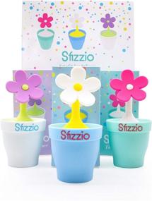 img 4 attached to 🌼 Sfizzio Daisy Tea Инфузоры: Наполните свой чай стилем, набор из 3 с поддоном для капель из горшкацветка