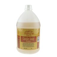 🔥 pure castile liquid soap 1 gallon - fireplace scented - organic oils for face, body, hair, laundry, pets & dishes - concentrated, vegan, non-gmo logo