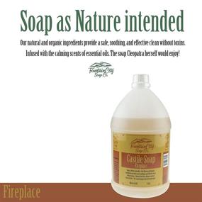 img 1 attached to 🔥 Pure Castile Liquid Soap 1 Gallon - Fireplace Scented - Organic Oils for Face, Body, Hair, Laundry, Pets & Dishes - Concentrated, Vegan, Non-GMO