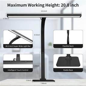 img 1 attached to 💡 Eppiebasic 12W Architect Led Desk Lamp: Dimmable, 6 Color Modes, Extra Bright Table Lamp for Home Office, Auto Dimming Overhead Lighting