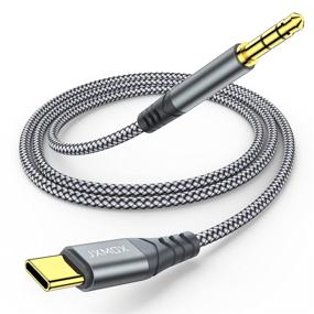 img 4 attached to 🎧 JXMOX USB C в аудио-джек 3.5 мм аудио кабель (4 фута) - Совместим с Samsung Galaxy S21 S20 Ultra, Google Pixel 3 4 5 XL, iPad Pro - серый