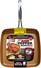 img 4 attached to 🍳 Откройте для себя универсальную сковороду BulbHead Inch Dance Red Copper 9.5 Inch Square Pan - преобразите свой опыт приготовления пищи!