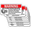 anti theft vehicle stickers tracking warning logo