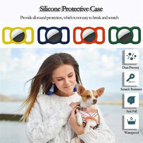 img 1 attached to 🐾 Silicone Protective Case for Airtag GPS Tracker: Lightweight, Anti-Scratch, Anti-Lost - Ideal for Dog/Cat Collar - Black 1Pack