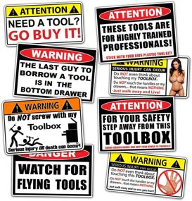 img 1 attached to 😂 Hilarious Toolbox Warning Decal Sticker Set by 215 Decals: Add Some Laughter to Your Toolbox!