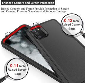 img 2 attached to Samsung Galaxy A02s Case with Screen Protectors: Rugged 📱 Full Body Protection with Kickstand and Belt Clip Holster (Black)