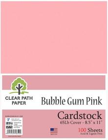 img 3 attached to Bubble Gum Pink Cardstock - High-Quality 8.5 x 11 inch Paper - 65Lb Cover - 100 Sheets - Clear Path Paper