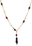 🔮 18k gold plated black red hand figa charm link chain bracelet - good luck kabbalah seed beaded anklet amulet. protection jewelry for babies, kids, women, men, girls, and boys. logo