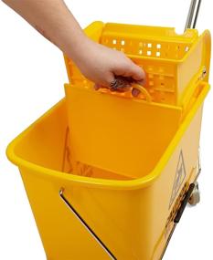 img 3 attached to 🧹 Mind Reader Commercial Mop Bucket with Down Press Wringer - 22 Quart Capacity - Yellow - MOPT20-YLW: Efficient Cleaning Solution for Commercial Spaces