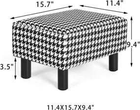 img 1 attached to Deco Ville Rectangle Footstools Ottomans Furniture in Accent Furniture