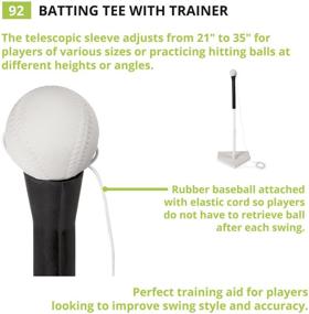 img 2 attached to ⚾️ Enhance Your Hitting with Champion Sports Batting Tee Trainer in Black/White