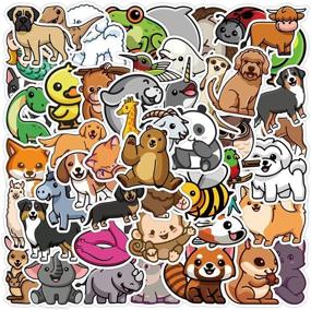 img 2 attached to 🐾 Nature Animal Sticker Pack: 50PCS Cute Animal Waterproof Stickers - Ideal Gift for Kids, Teens, and Adults - Suitable for Water Bottles, Notebooks, Skateboards, Suitcases, and Guitars